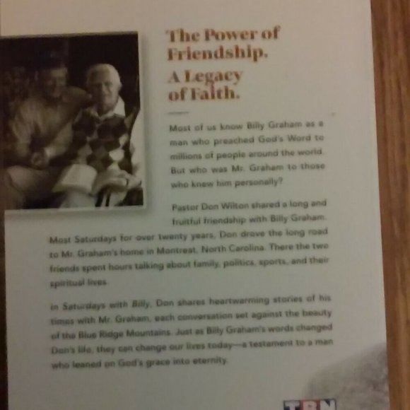 Billy Graham Saturdays with Billy My Friendship with by Donald J. Wilton TBN Spe - Picture 3 of 5